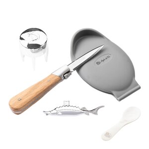 Laguiole Style de Vie Ostronkniv gåvoset 5 delar lyx Ek