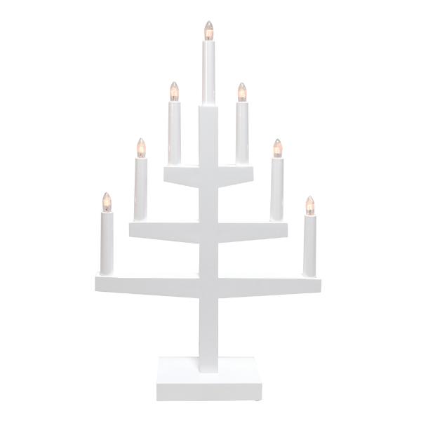 Star Trading Trapp Adventsljusstake 54 cm Vit