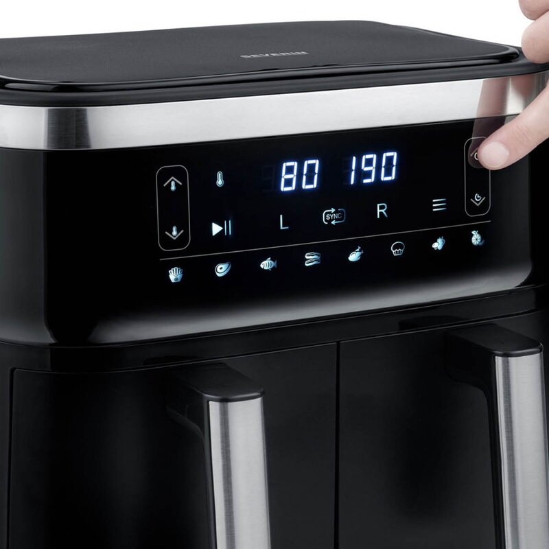 Severin Airfryer dubbel FR2453 2x4 L 2850W svart