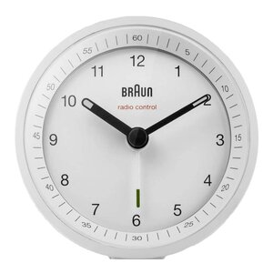 Braun Väckarklocka analog DCF 8 cm vit