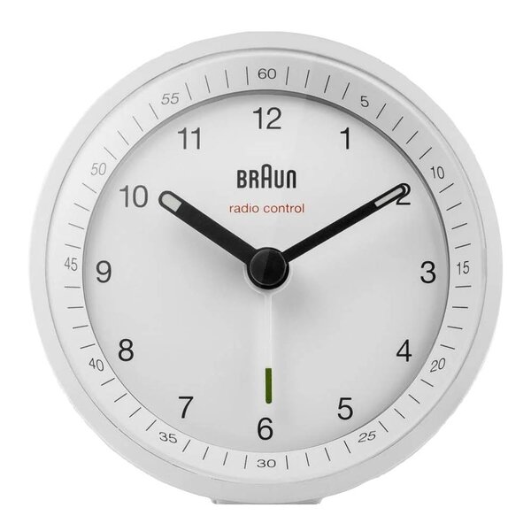 Braun Väckarklocka analog DCF 8 cm vit