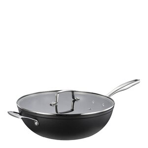 Modern House Black Line wokpanna 30 cm svart