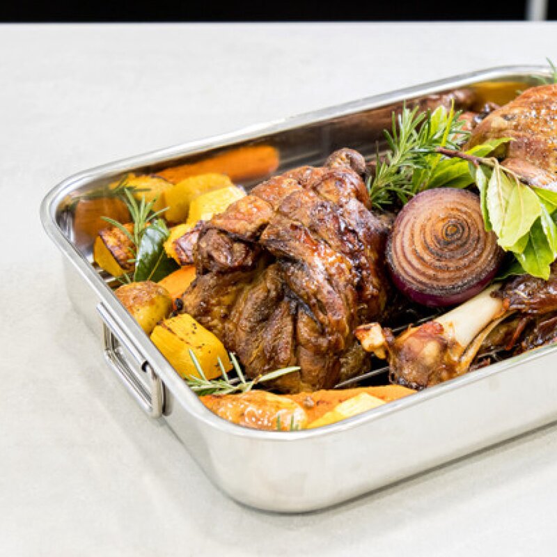 Kitchen Craft Blue Card långpanna med galler 43x31 cm stål