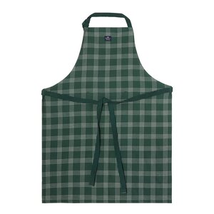 Lexington Förkläde linne/bomull rutigt grön/vit