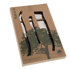 Jean Dubost Laguiole Ostkniv 3 delar Svart