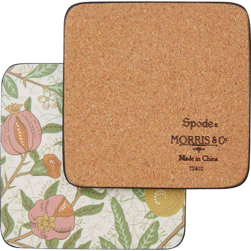Spode Morris & Co glasunderlägg 6-pack Simply Mixed 
