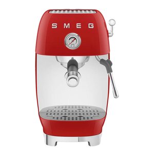 SMEG manuell espressomaskin med Cold Brew ECF03 röd