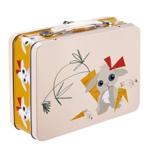 Blafre Kanin plåtväska 19x16 cm gul