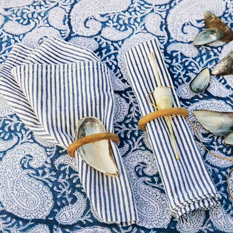 Chamois Stripe Randig Servett 4-pack 50x50 cm Marin