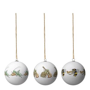 Design House Stockholm Elsa Beskow Julkulor 3-pack Groda/Humla/Syrsa