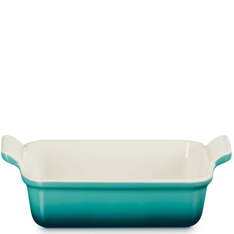 Le Creuset Heritage ugnsform rektankulär 19 cm Bleu Riviera