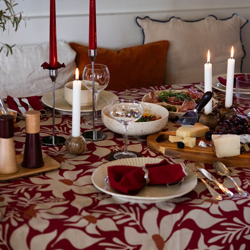 Sagaform Edith tygservetter 45x45 cm 2-pack vinröd