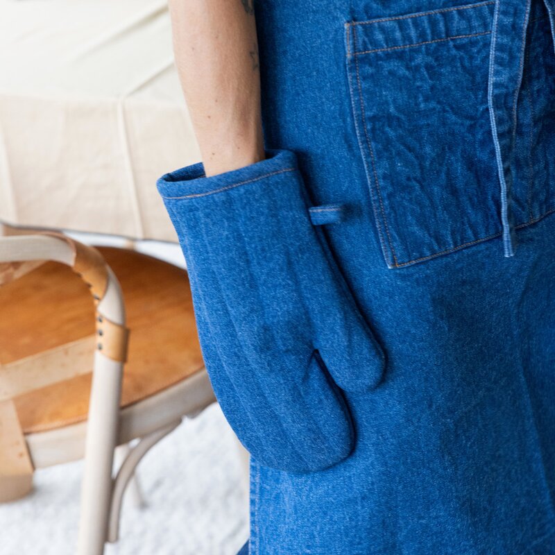 Sagaform Aron denim grytvante blå