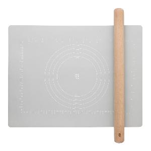 RIG-TIG BAKE-IT kavel och bakmatta grå/trä