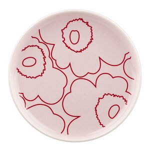 Marimekko Piirto Unikko assiett 13,5 cm rosa/röd