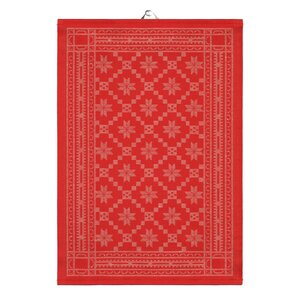 Ekelund Åttebladrose kökshandduk 50X70 cm röd
