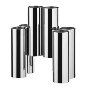 Alessi Canale bestickhållare 15,1x13,1x7 cm blankt stål