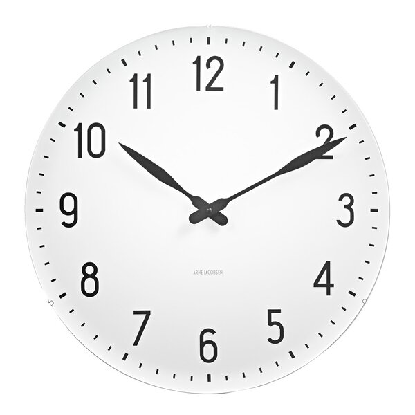 Arne Jacobsen Station Väggur 48 cm Vit