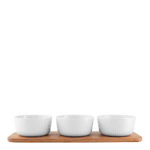 Eva Trio Legio Nova Snackset 3 skålar + Fat Ek/Vit