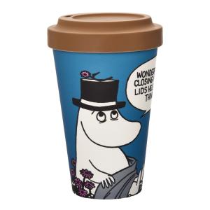 Nordicbuddies Mumin take away mugg 45 cl Mummipappa avkopplande blå