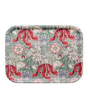 William Morris Comton rektangulär bricka 27x20 cm röd