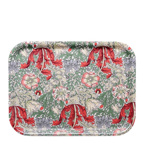 William Morris Comton rektangulär bricka 27x20 cm röd