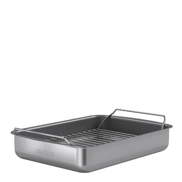 Eva Trio Professional Långpanna med galler 30x22 cm Grå