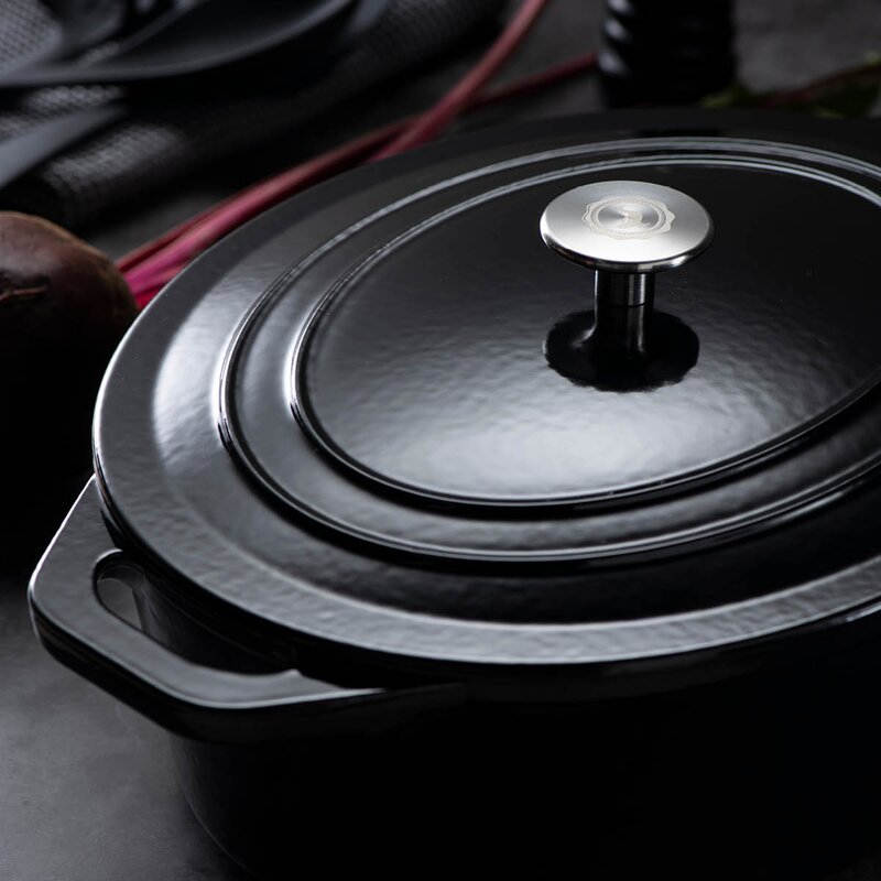 Anders Petter Stenfors Gjutjärnsgryta oval 6,3 L Svart