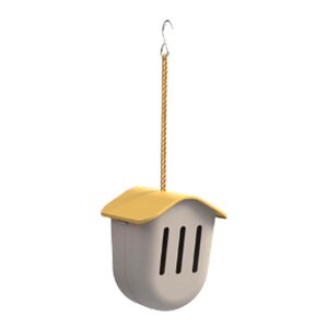 Point Virgule Fjärilshus 19 cm taupe gul