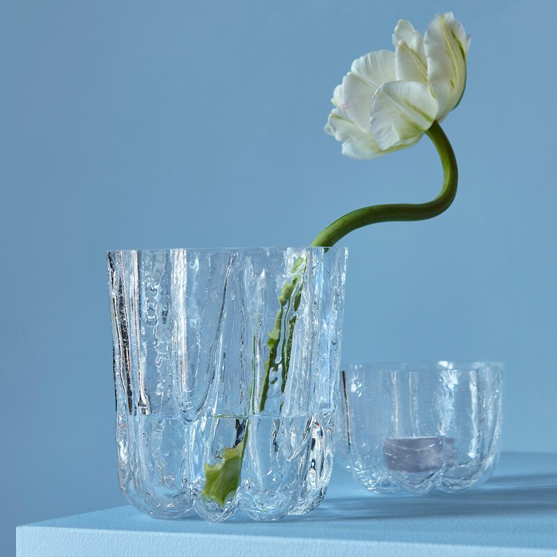 Kosta Boda Crackle vas 12 cm klar