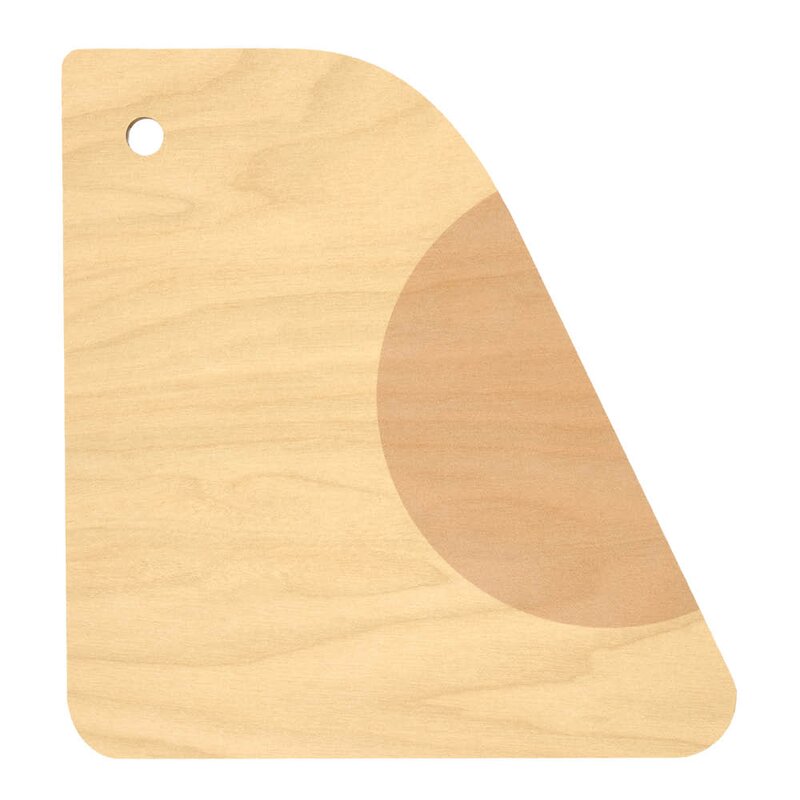 Muurla Fauna skärbräda/serveringsbricka Fågel 19x18 cm rosa