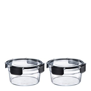 Modern House LocknLock förvaringslåda 2-pack 0,7 L klar/svart