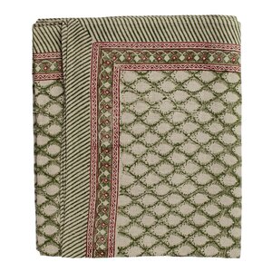 Chamois Cypress linneduk 170x270 cm grön