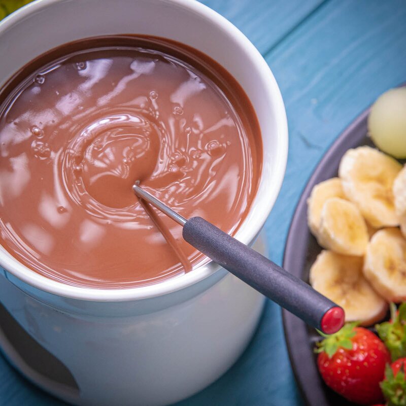 Cilio Chokladfondue set 6 delar vit