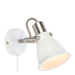 Markslöjd Alton vägglampa 20 cm vit/krom
