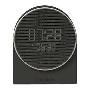 Kreafunk Ivy väckarklocka med Wake-up light och Bluetooth 9x11 cm svart