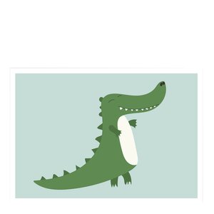 Kunskapstavlan Poster Mini Print A5  Krokodil 