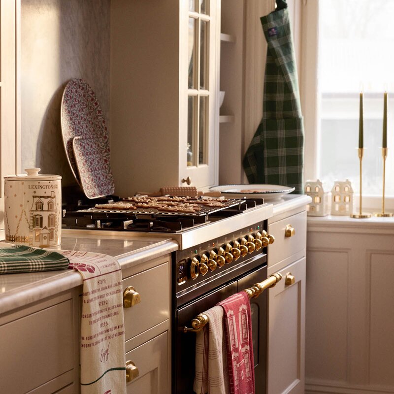 Lexington House lykta 9x10 cm vit/guld