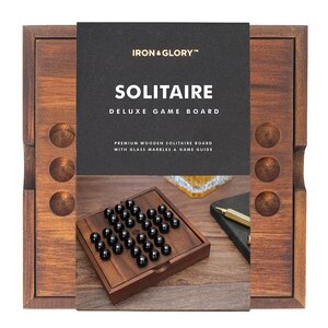 Iron & Glory Träspel Solitaire 14x14 cm trä