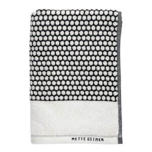 Mette Ditmer Grid handhandduk 60x38 cm 2-pack svart/offwhite