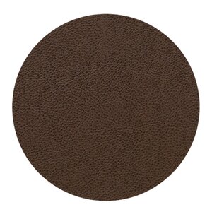 LIND DNA Leather Serene Circle Glasunderlägg 10 cm Hazel