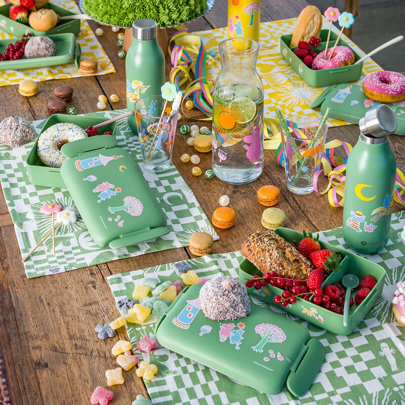 Modern House Mumin Fest matlåda med avdelare 0,9 L grön/multi