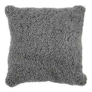 Natures Collection Kudde New Zealand fårskinn kort ull 40x40 cm scandinavian light grey