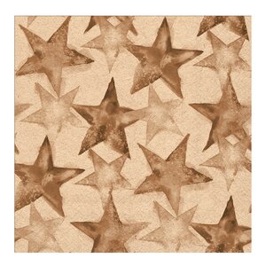 Ambiente Servett 33x33 cm 20-pack Watercolour Stars brun