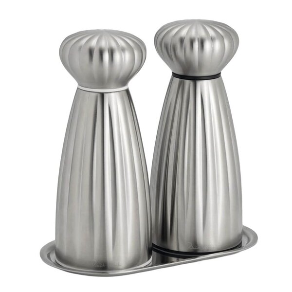 Robert Welch Palm Satin kvarnar och bricka 3 delar rostfritt stål liten