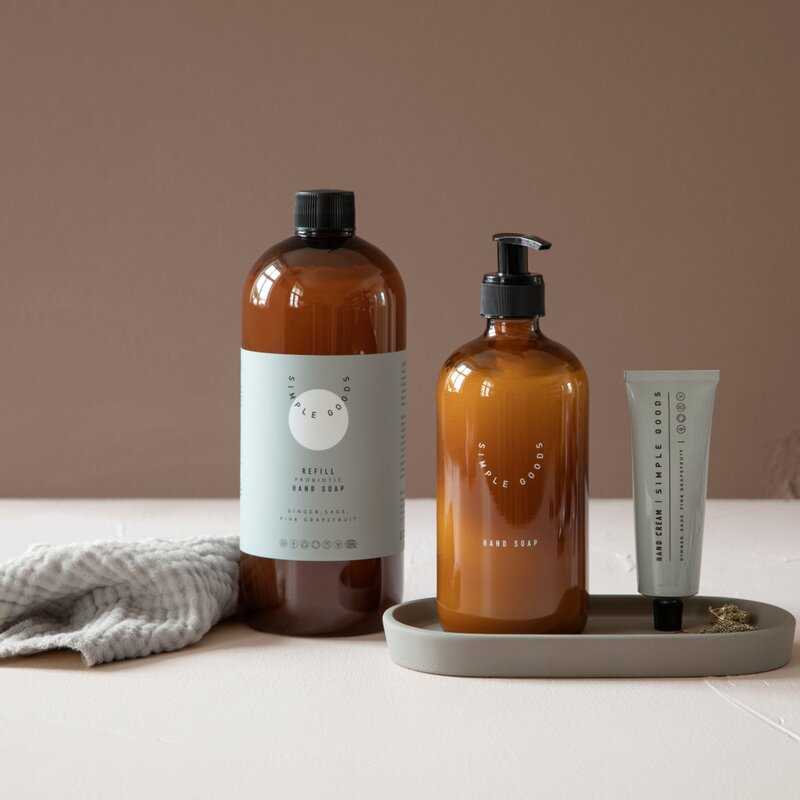 Simple Goods Grapefruit handtvål refill 1000 ml ljusblå