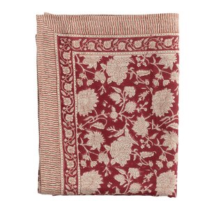Chamois Indian Rose linneduk 170x270 cm röd