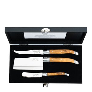 Laguiole Style de Vie Ostknivar 3 delar Olive