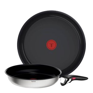 Tefal Ingenio Emotion stekpanna 24+28 cm 3 delar brushed ceramic