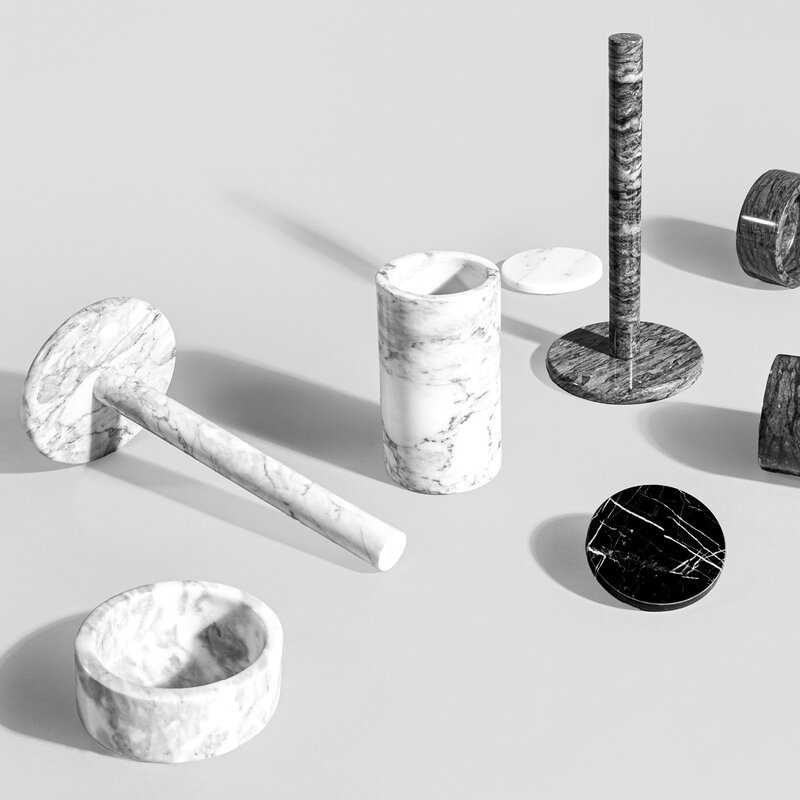 Stiernholm Marmor redskapshållare 17 cm vit